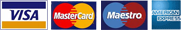 Accepted Payment Methods - Visa, Mastercard, Maestro and American Express