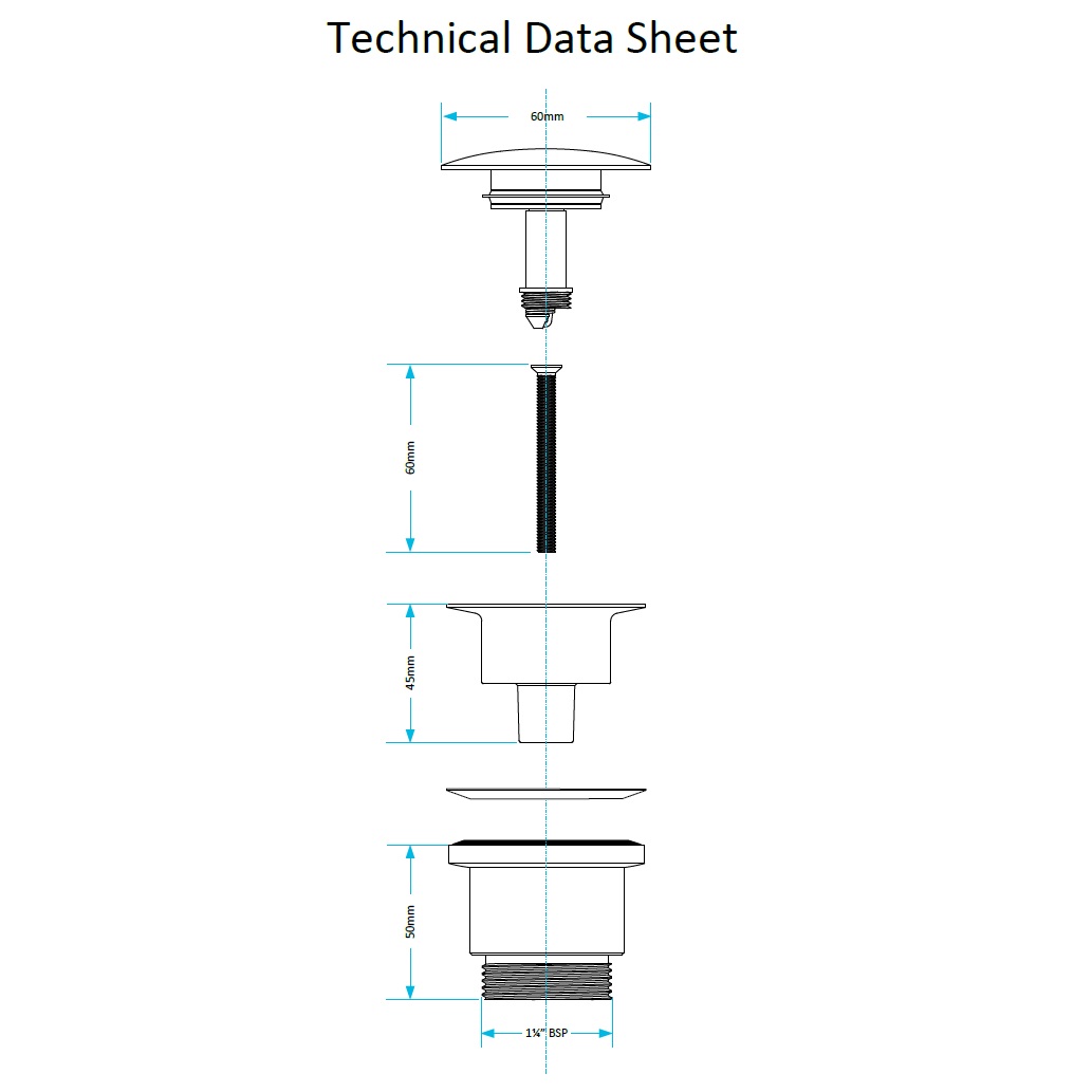 Universal Clicker Basin Waste Dimensions